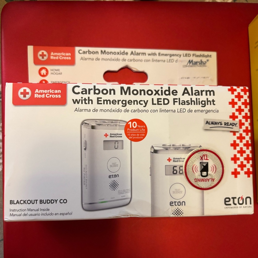 Carbon Monoxide Alarm NIB by BlackoutBuddyCompany recognizedbyAmerican RedCross.